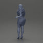 Diorama model building product photo 10: Diorama miniature: Woman in a long red shirt dress, white accents, high sandals (Ref No. A126)