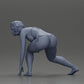 Diorama model building product photo 23: Diorama miniature: Surfer girl kneeling in bikini on surfboard, single (Ref No. A119)