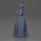 Diorama model building product photo 17: Diorama figure: miniature bride in floor-length white dress with bouquet (Ref No. A132)