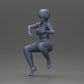 Diorama model building product photo 17: Miniature: Woman with short hair playing acoustic guitar necklace, strappy sandals (Ref No. A128)