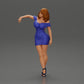 Diorama model building product photo 0: Diorama figure: Diorama miniature - figure in blue dress & high heels in elegant pose (Ref No. A127)