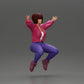 Diorama model building product photo 1: miniature figure - sitting girl with outstretched arms, sportswear (Ref No. A80)
