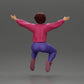 Diorama model building product photo 3: miniature figure - sitting girl with outstretched arms, sportswear (Ref No. A80)