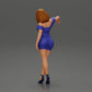 Diorama model building product photo 4: Diorama figure: Diorama miniature - figure in blue dress & high heels in elegant pose (Ref No. A127)