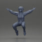 Diorama model building product photo 15: miniature figure: man in shorts carries girlfriend on shoulders, posing couple (Ref No. A76)