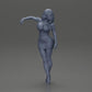 Diorama model building product photo 6: Diorama figure: Diorama miniature - figure in blue dress & high heels in elegant pose (Ref No. A127)