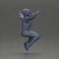 Diorama model building product photo 8: miniature figure - sitting girl with outstretched arms, sportswear (Ref No. A80)