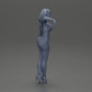 Diorama model building product photo 8: Diorama figure: Diorama miniature - figure in blue dress & high heels in elegant pose (Ref No. A127)