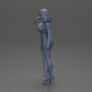 Diorama model building product photo 11: Diorama figure: Diorama miniature - figure in blue dress & high heels in elegant pose (Ref No. A127)
