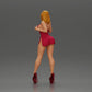 Diorama model building product photo 3: Diorama female figure: Elegant standing woman in a red dress with platform shoes (Ref No. A134)