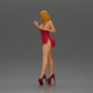 Diorama model building product photo 4: Diorama female figure: Elegant standing woman in a red dress with platform shoes (Ref No. A134)
