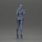 Diorama model building product photo 8: Diorama female figure: Elegant standing woman in a red dress with platform shoes (Ref No. A134)