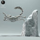Product photo Animal Figure Diorama, Model Building: 0: Wild Animal Figure: leaping Snow Leopard (Ref 01_01_65)
