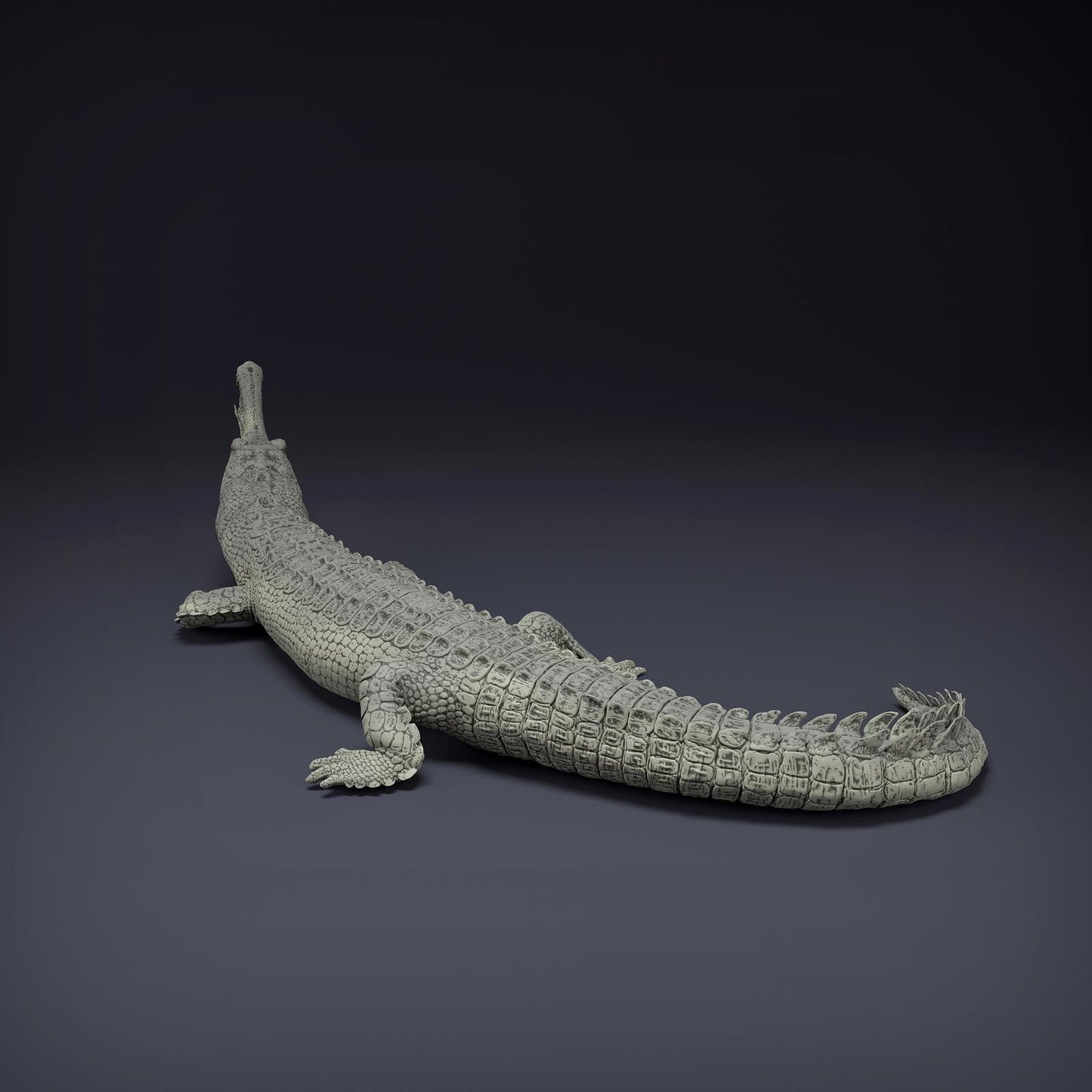 Product photo Animal Figure Diorama, Model Building: 0: Jungle Animal Figure: Ganges Gavial – Gharial (Ref 01_01_80)