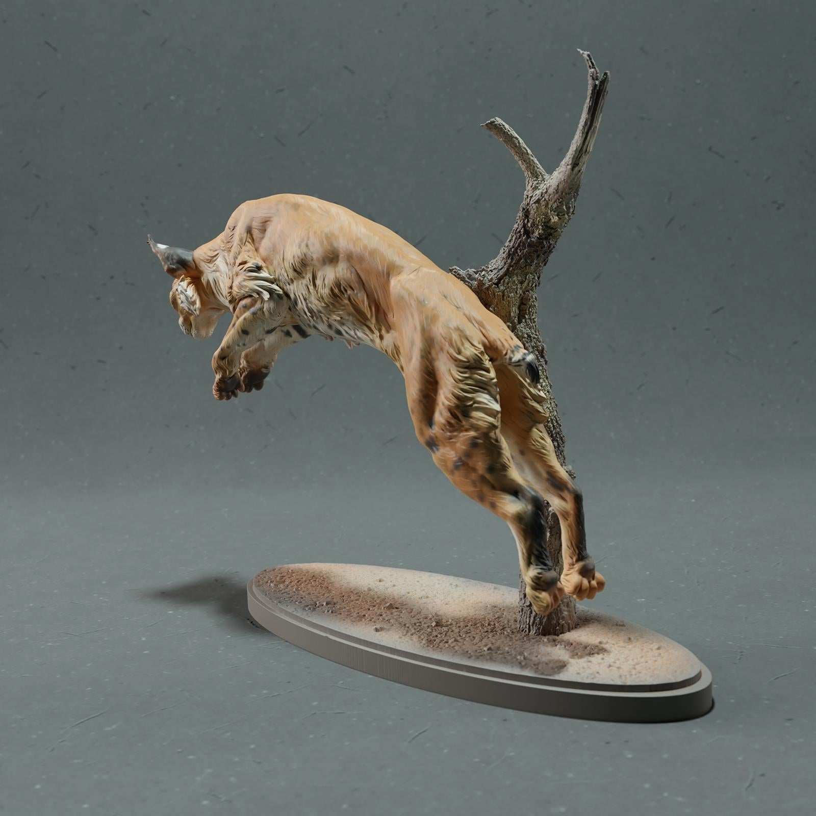 Product photo Animal Figure Diorama, Model Building: 0: Wildlife Figure: Lynx – Bobcat Leep (Ref 01_01_76)