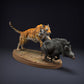 Product photo Animal Figure Diorama, Model Building: 0: Wildlife Figures: Bengal Tiger and Indian Wild Boar – Hunting Scene (Ref 01_01_81)
