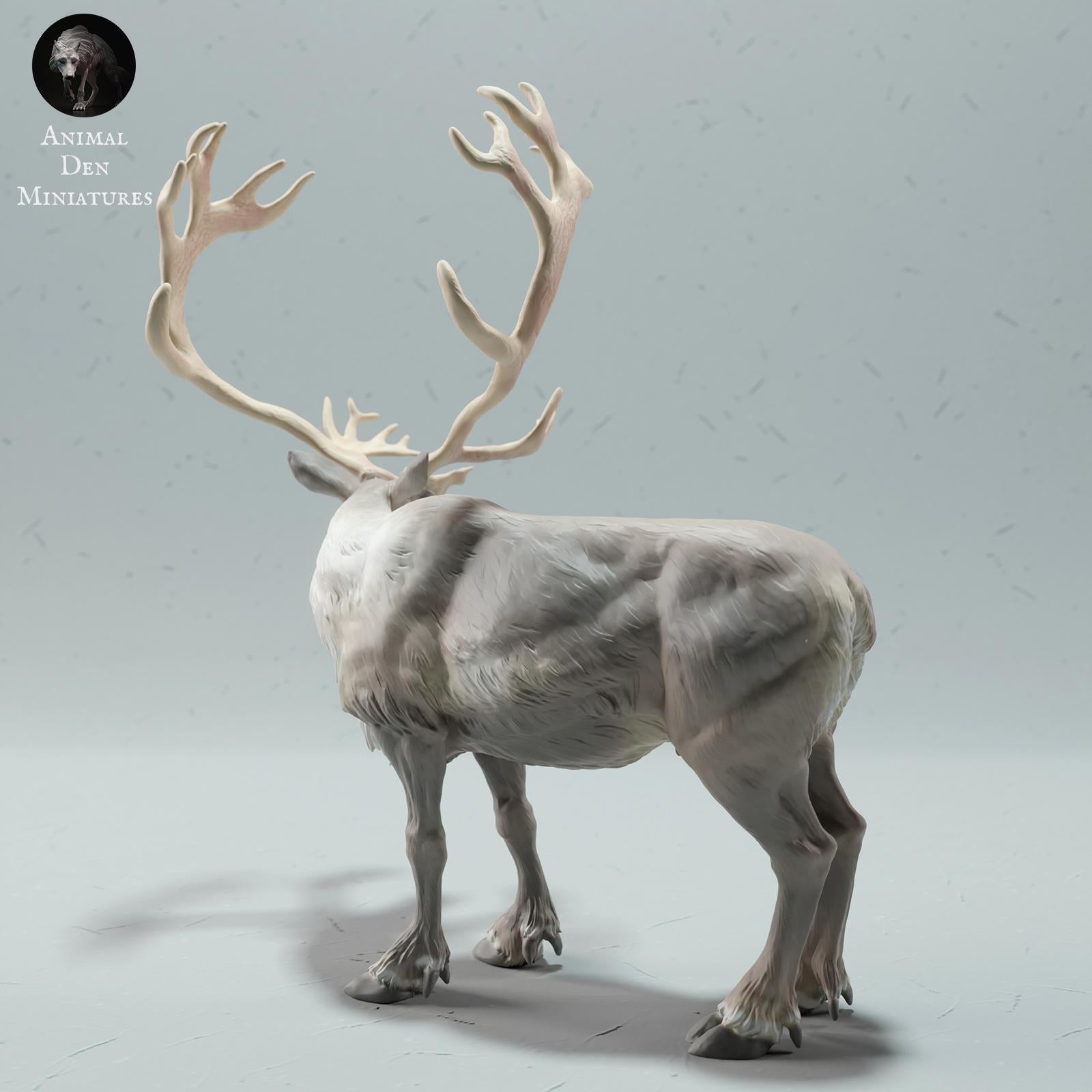 Product photo Animal Figure Diorama, Model Building: 0: Wild Animal Figure: Reindeer – Bull Caribou (Ref 01_01_68)
