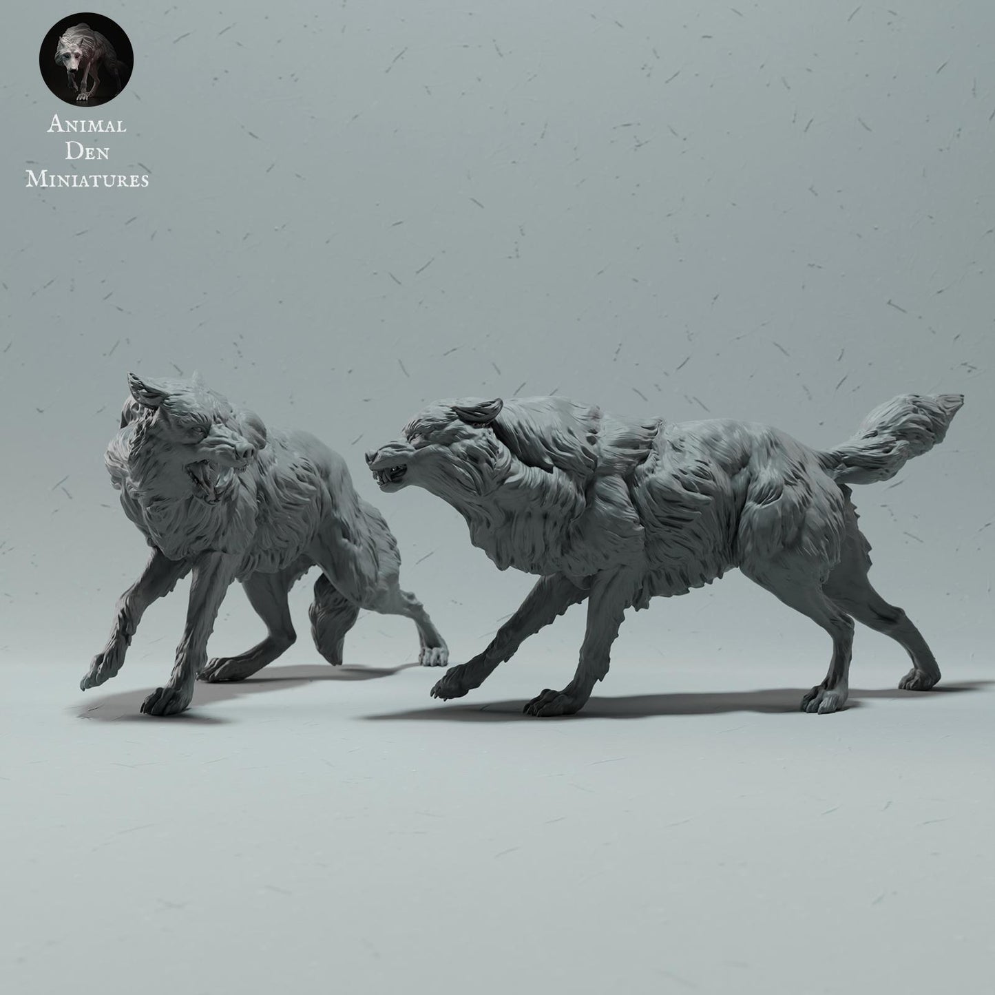 Product photo Animal Figure Diorama, Model Building: 0: Wild Animal Figures: Fighting Arctic Wolves (Ref 01_01_61)