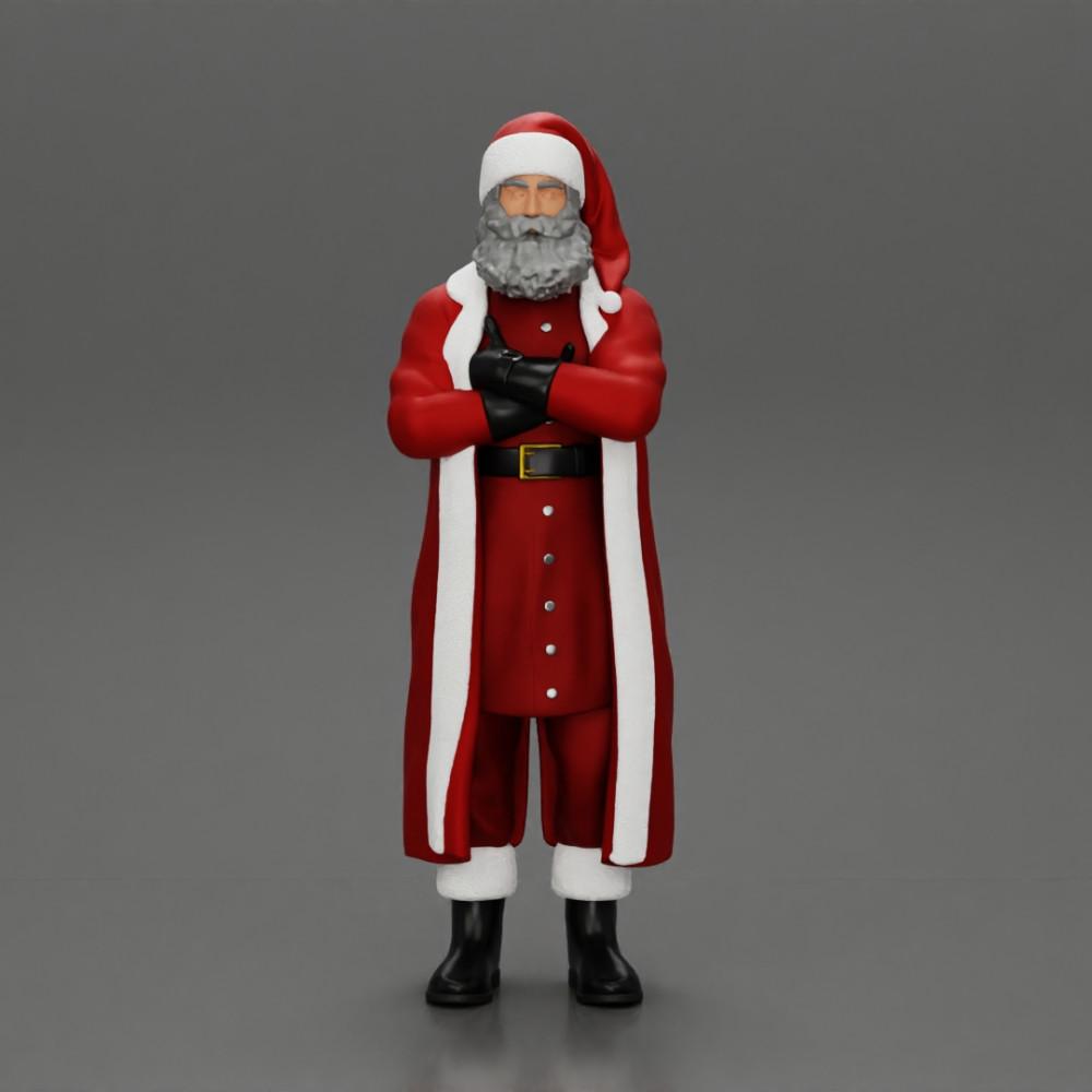 Diorama model building product photo 0: Santa Claus miniature, standing with crossed arms for diorama (Ref No. A51)