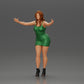Diorama Modellbau Produktfoto 0: Diorama-Figur: Frau im knielangen Kleid mit Absatzschuhen, ausgestreckte Arme (Ref Nr. A58)