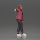 Diorama model building product photo 1: Diorama figure woman with headscarf and jacket, leaning against the car, arm outstretched (Ref No. A59)