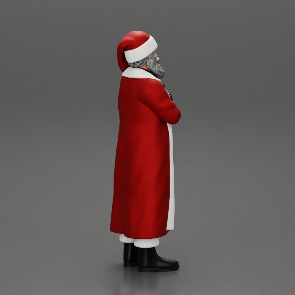 Diorama model building product photo 2: Santa Claus miniature, standing with crossed arms for diorama (Ref No. A51)