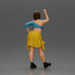 Diorama model building product photo 3: miniature figure: girl in top & shorts, shirt tied around waist, arm raised (Ref No. A56)