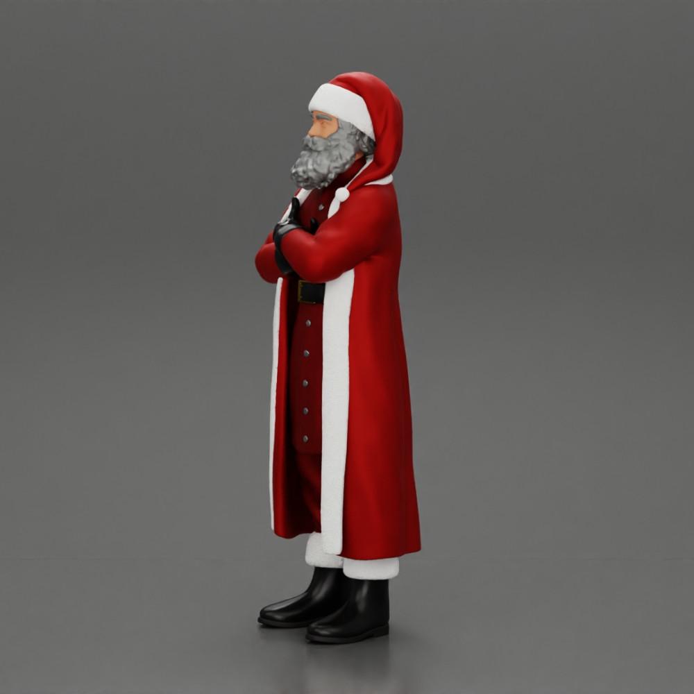 Diorama model building product photo 5: Santa Claus miniature, standing with crossed arms for diorama (Ref No. A51)