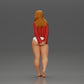 Diorama model building product photo 5: Female miniature figure for diorama, bikini & long-sleeve shirt, hands behind (Ref No. A53)