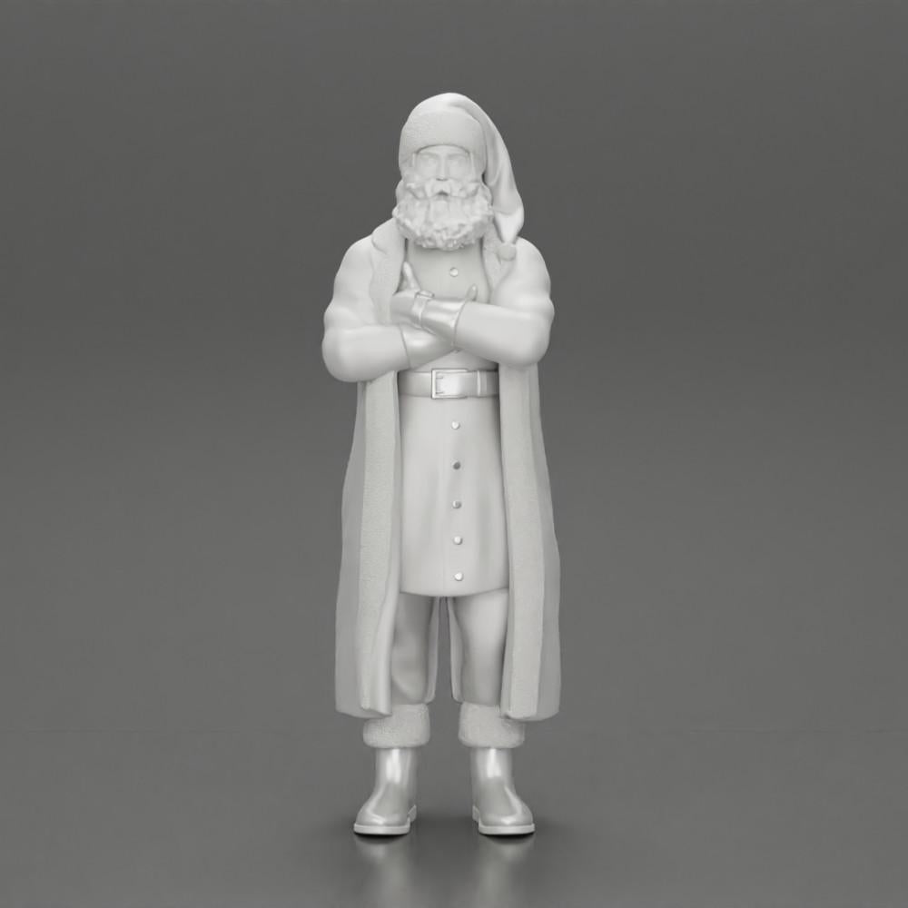 Diorama model building product photo 6: Santa Claus miniature, standing with crossed arms for diorama (Ref No. A51)