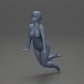 Diorama model building product photo 6: Diorama miniature: Woman in a one-piece swimsuit leaning forward at the poolside (Ref No. A55)