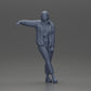 Diorama model building product photo 6: Diorama figure woman with headscarf and jacket, leaning against car, arm outstretched (Ref No. A59)