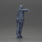 Diorama model building product photo 8: Diorama figure woman with headscarf and jacket, leaning against a car, arm outstretched (Ref No. A59)