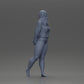 Diorama model building product photo 9: Female miniature figure for diorama, bikini & long sleeve shirt, hands behind (Ref No. A53)