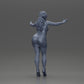 Diorama Modellbau Produktfoto 9: Diorama-Figur: Frau im knielangen Kleid mit Absatzschuhen, ausgestreckte Arme (Ref Nr. A58)