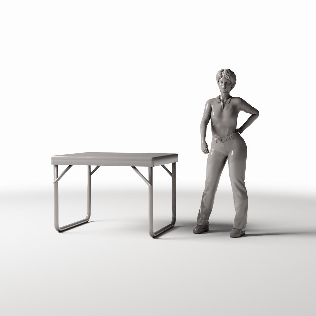 Diorama model-building product photo 1: Diorama furniture: Sturdy workbench for warehouse and workshop (Ref. 417D)
