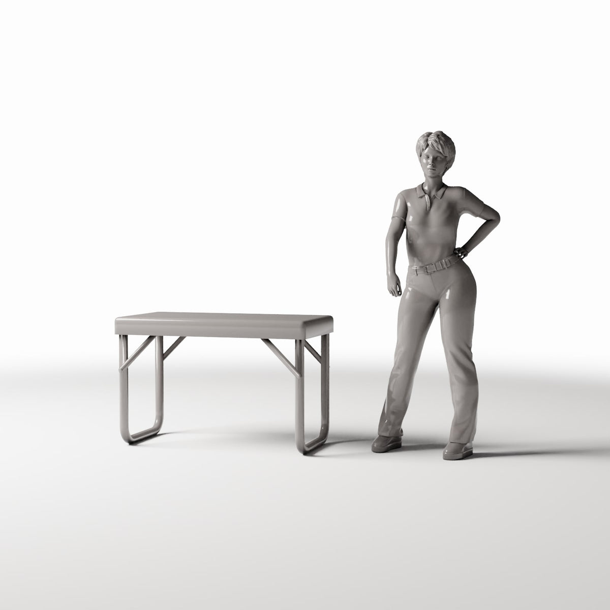 Diorama model-building product photo 1: Diorama furniture: Sturdy workbench (Ref. 418D)