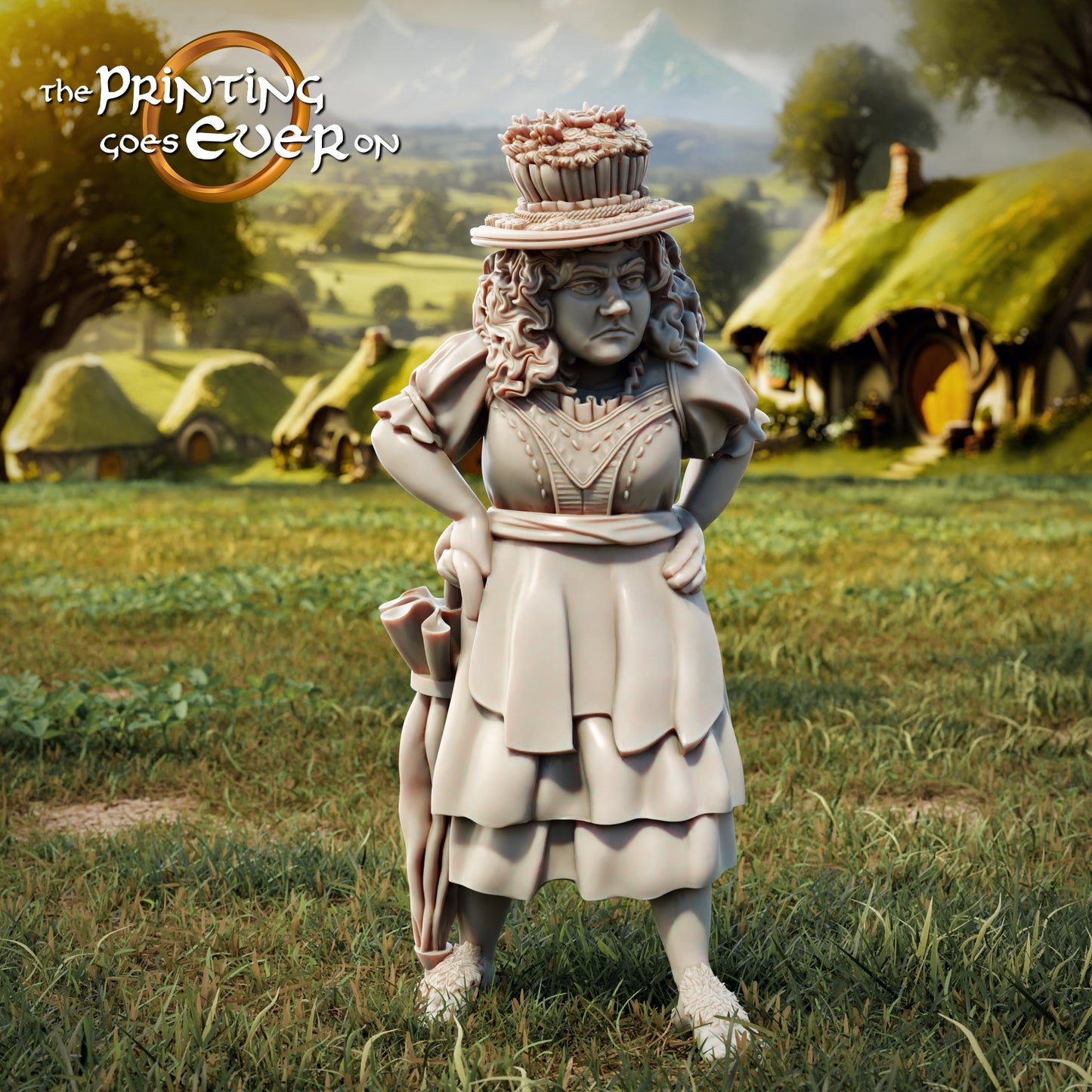 Product photo Tabletop 28mm The Printing Goes Ever On (TPGEO) 0: Halfling Villagers - Everyday Life Residents