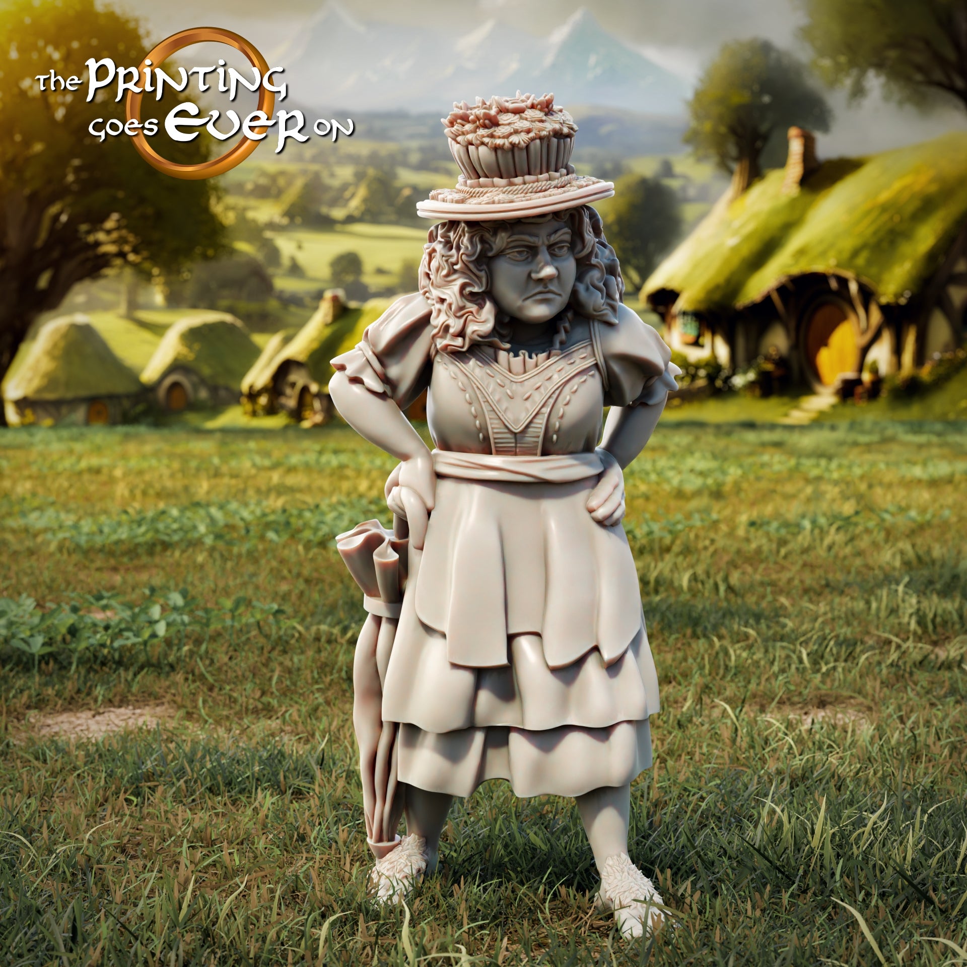 Product photo Tabletop 28mm The Printing Goes Ever On (TPGEO) 0: Halfling Villagers - Everyday Life Residents