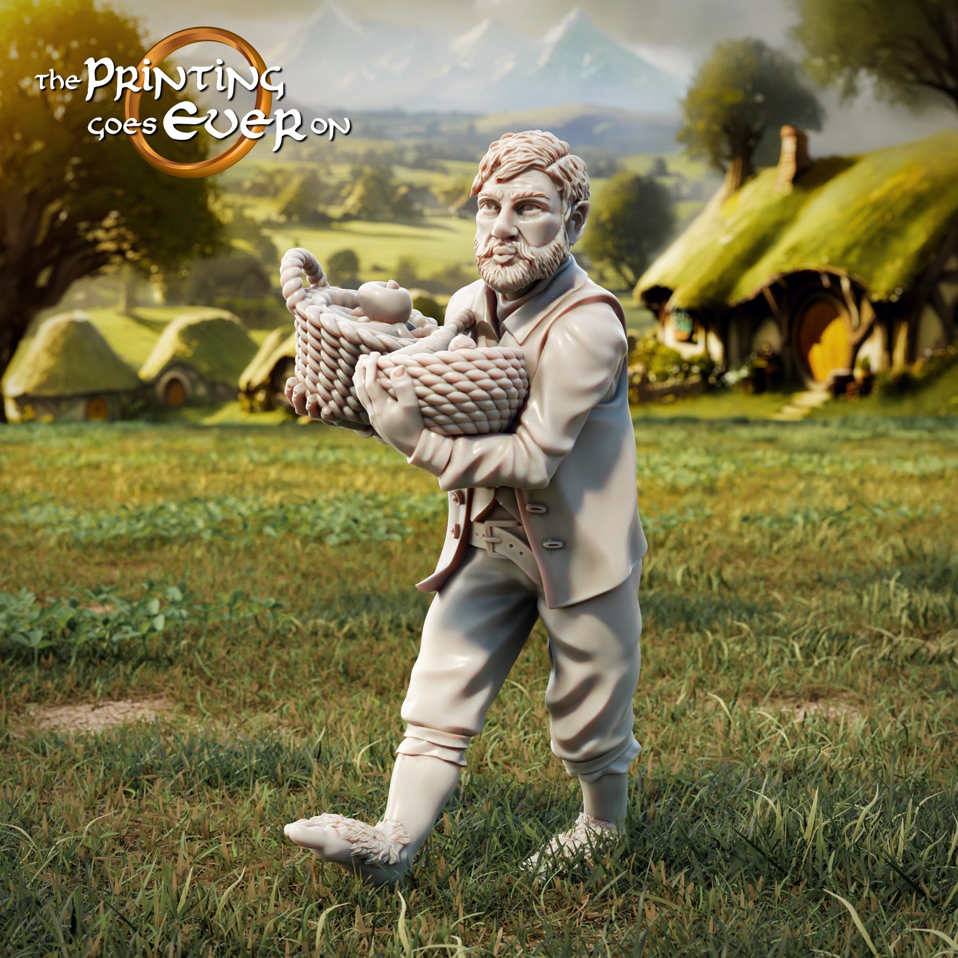 Product photo Tabletop 28mm The Printing Goes Ever On (TPGEO) 0: Halfling Villagers - Everyday Life Residents