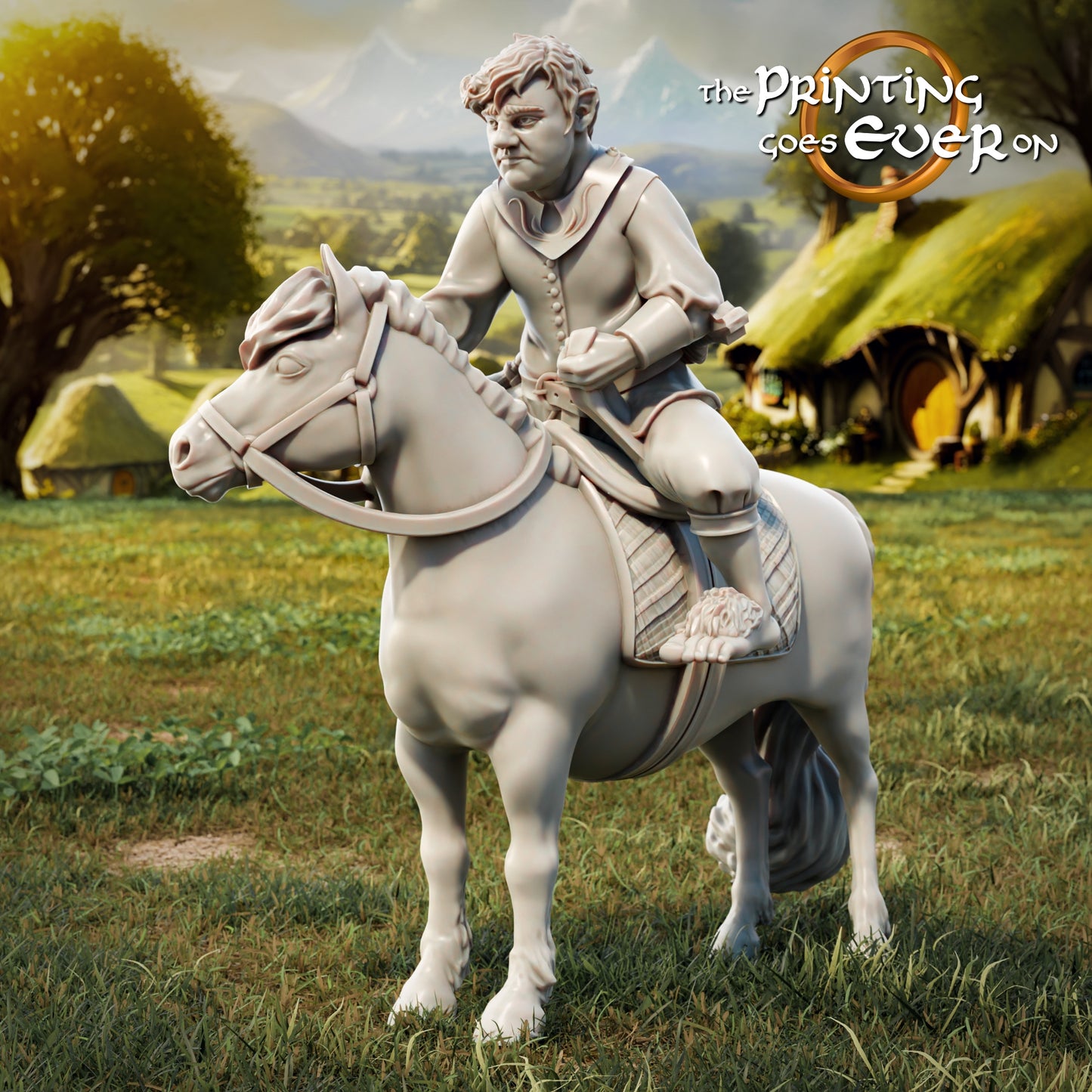 Product photo Tabletop 28mm The Printing Goes Ever On (TPGEO) 0: Halfling Riders - Brave Heroes Return Home