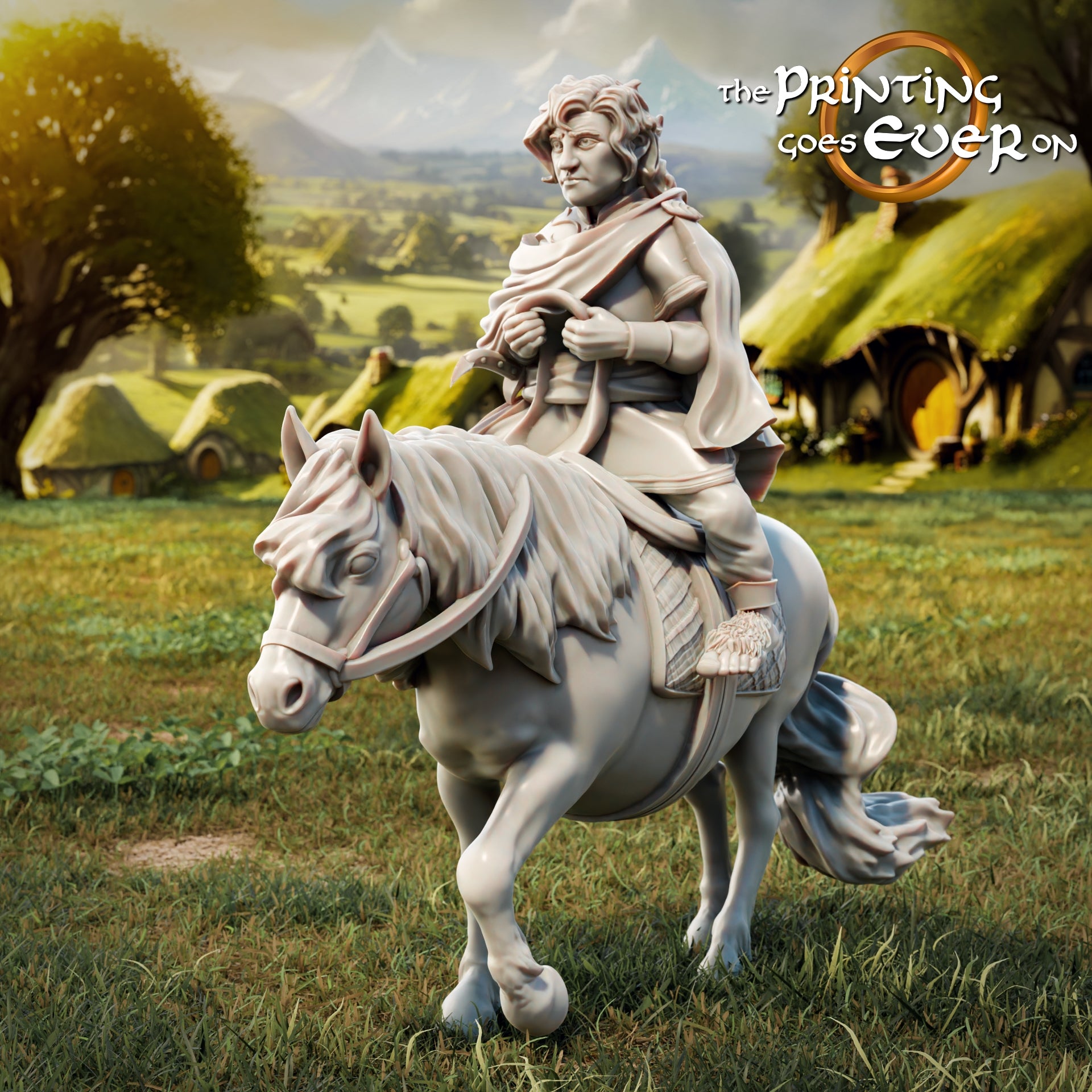 Product photo Tabletop 28mm The Printing Goes Ever On (TPGEO) 0: Halfling Riders - Brave Heroes Return Home