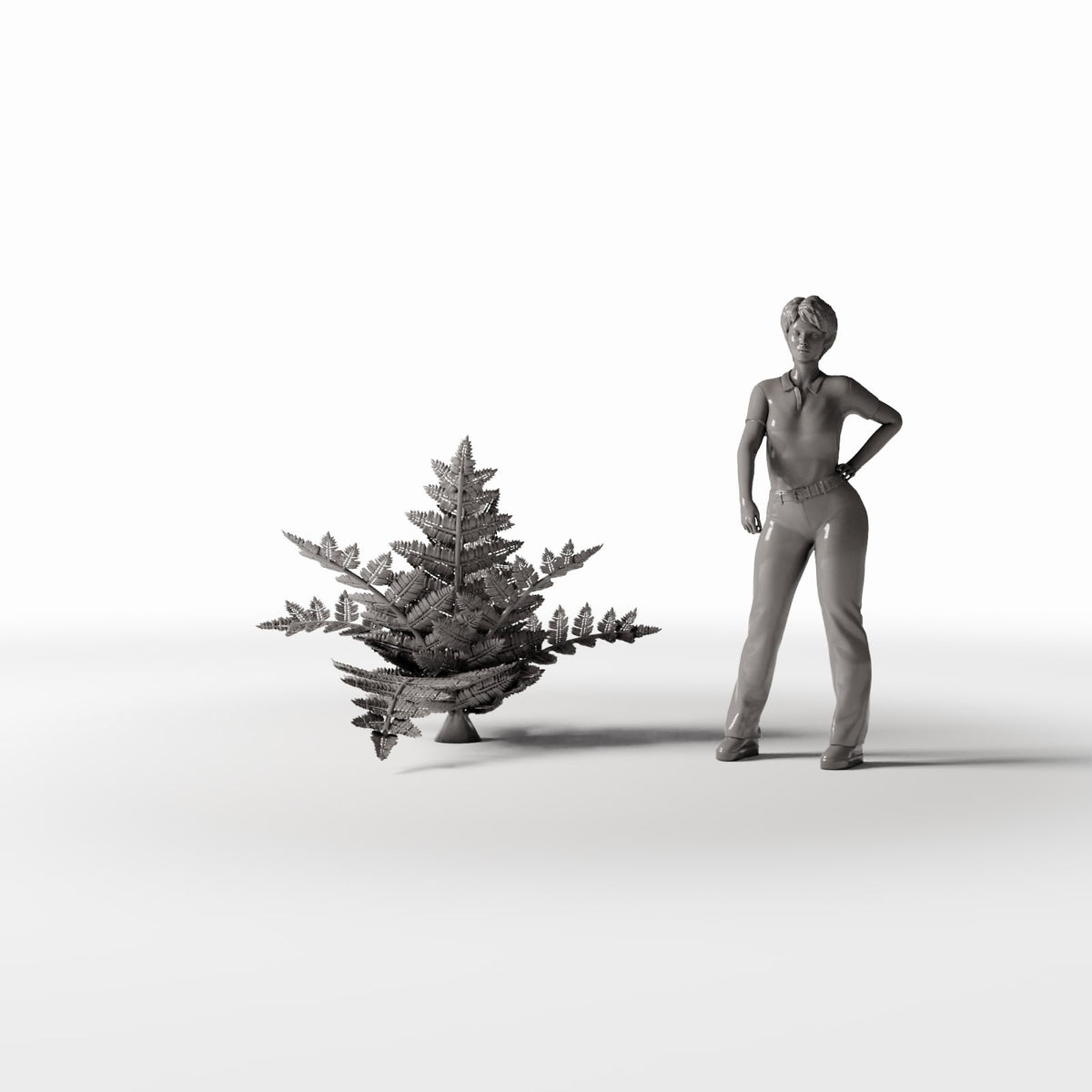 Diorama model-making product photo 1: Diorama plants: fern plant with fronds (Ref. 459D)