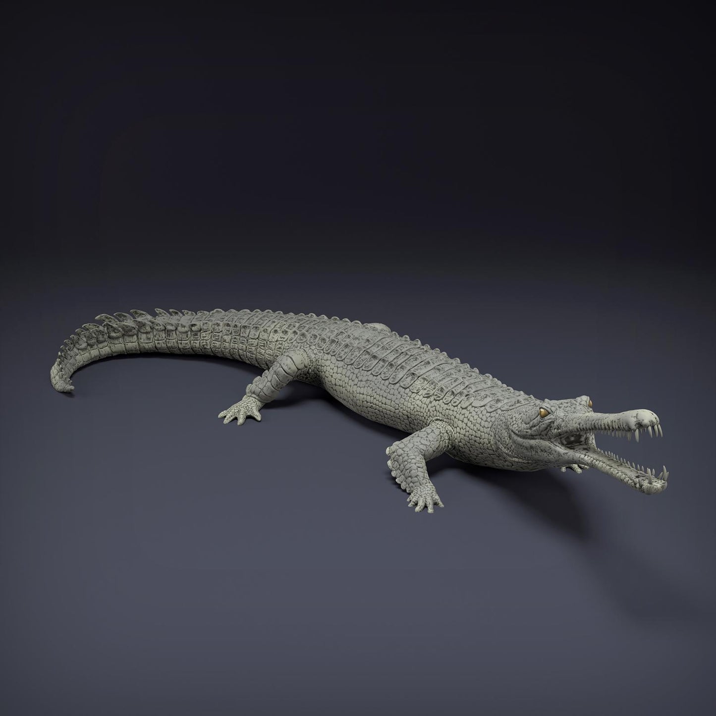 Product photo Animal Figure Diorama, Model Building: 0: Jungle Animal Figure: Ganges Gavial – Gharial (Ref 01_01_80)