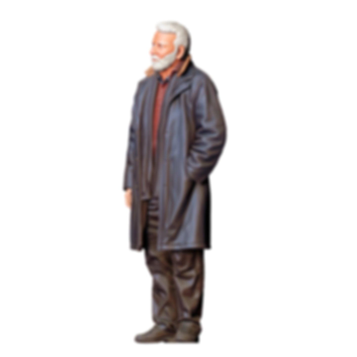 3DP Miniatures 3: Stehende Figur: Mann im langen Mantel (Ref. Nr. 476)