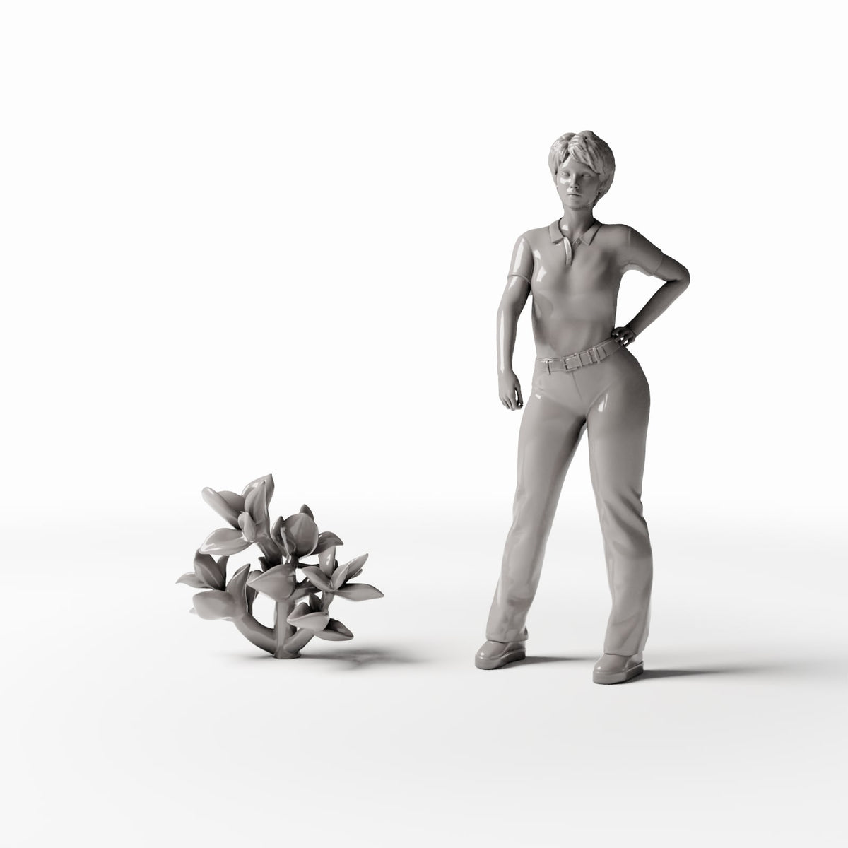 Diorama model-building product photo 1: Diorama plants: bushy Peperomia plant (Ref. 546D)