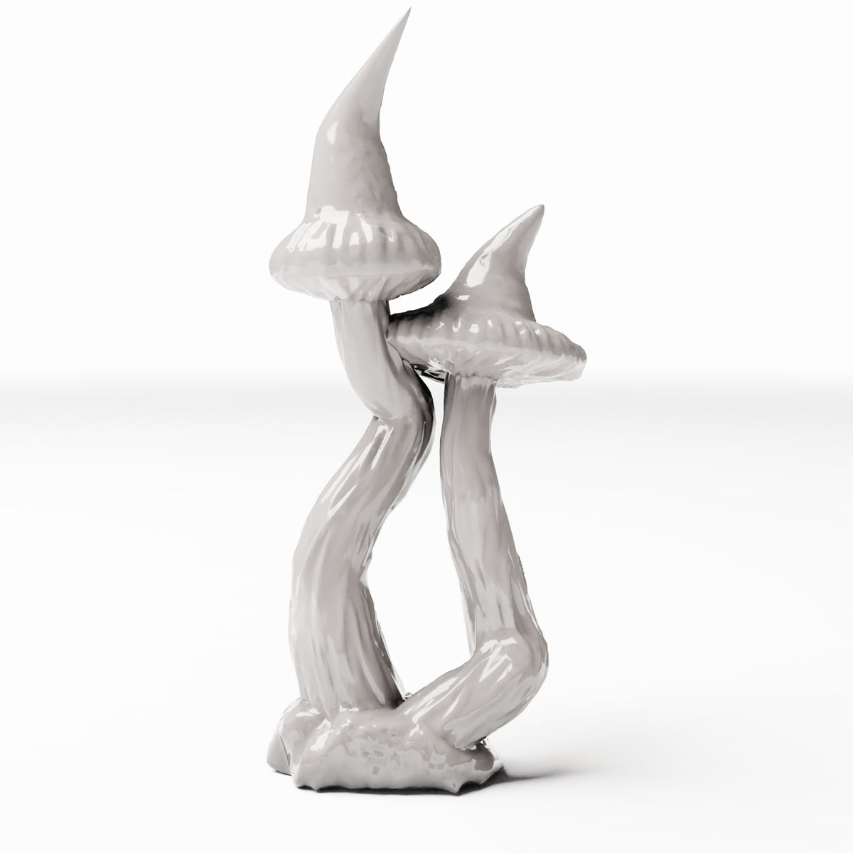 Diorama Model-Making Product Photo 2: Diorama Plants: Group of Pointed Mushrooms with Curved Tips (Ref. 559D)