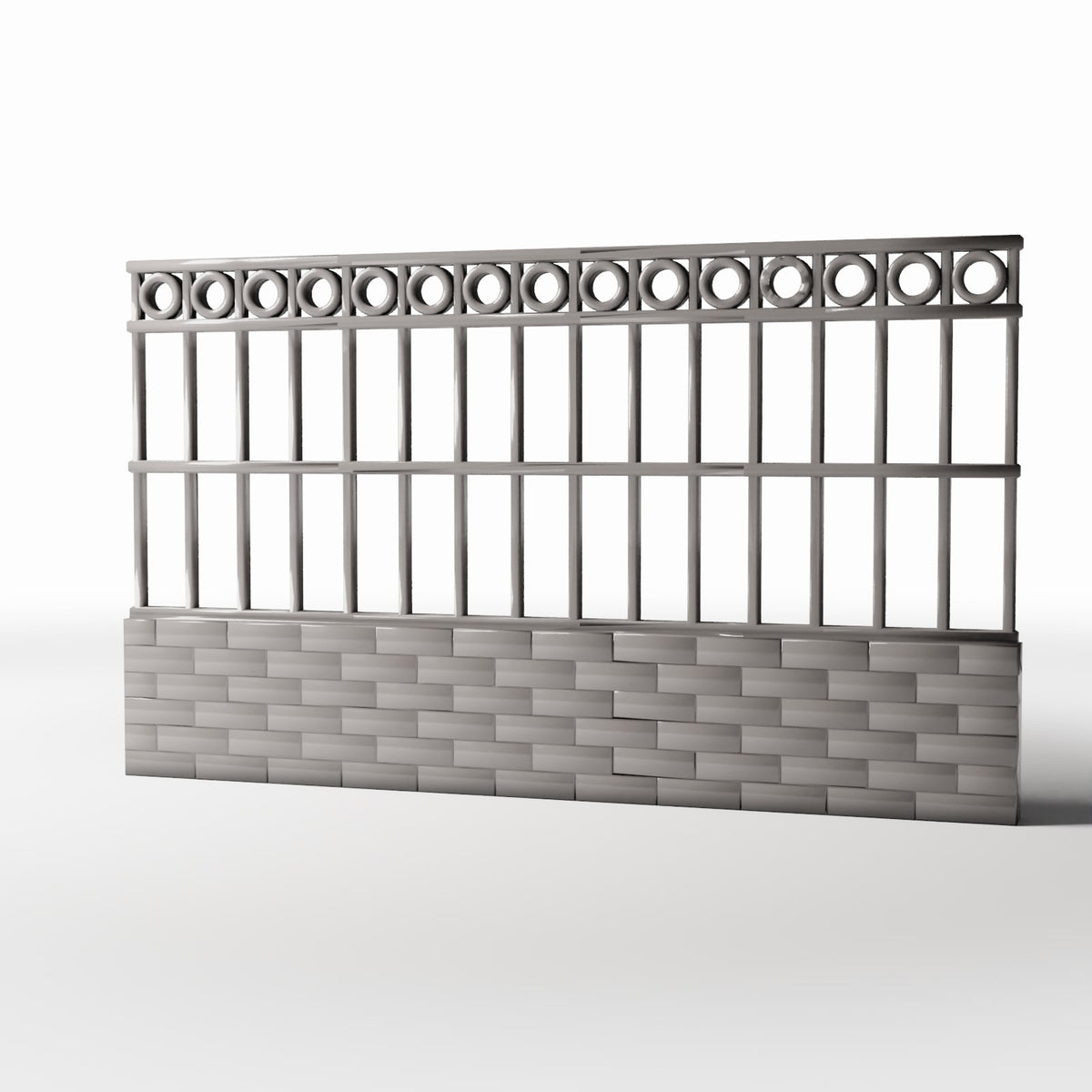 Diorama model-making product photo 0: Diorama garden: Decorative park fence with ring ornaments (Ref. 580D)