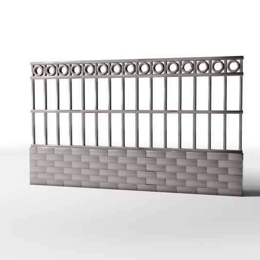 Diorama model-making product photo 0: Diorama garden: Decorative park fence with ring ornaments (Ref. 580D)