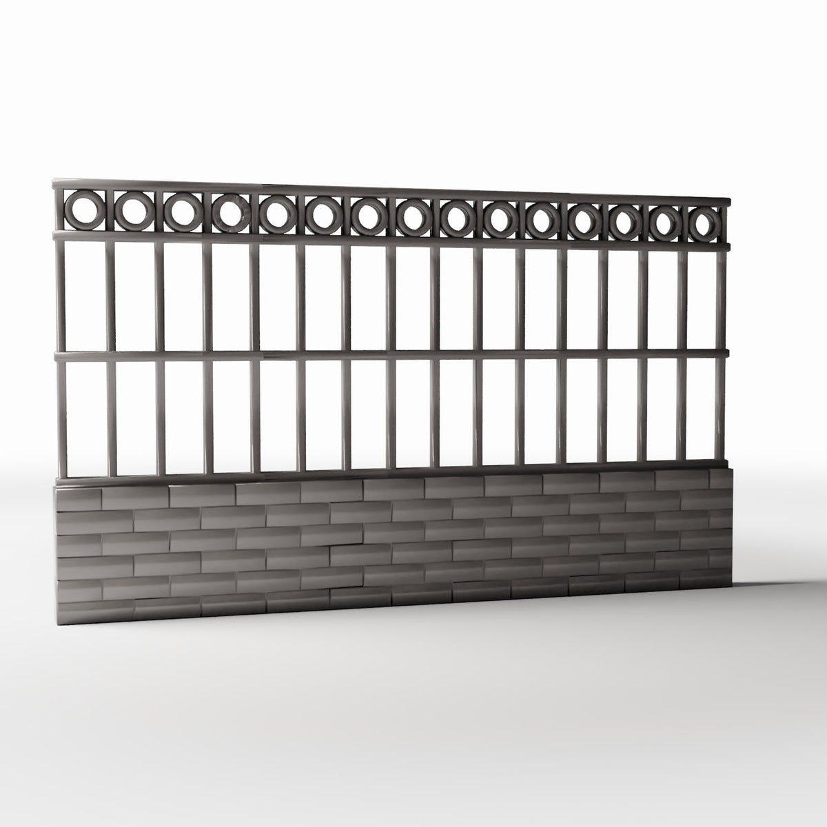 Diorama model-making product photo 3: Diorama garden: Decorative park fence with ring ornaments (Ref. 580D)